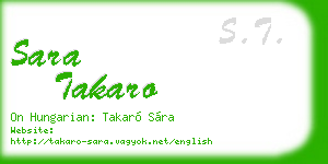 sara takaro business card